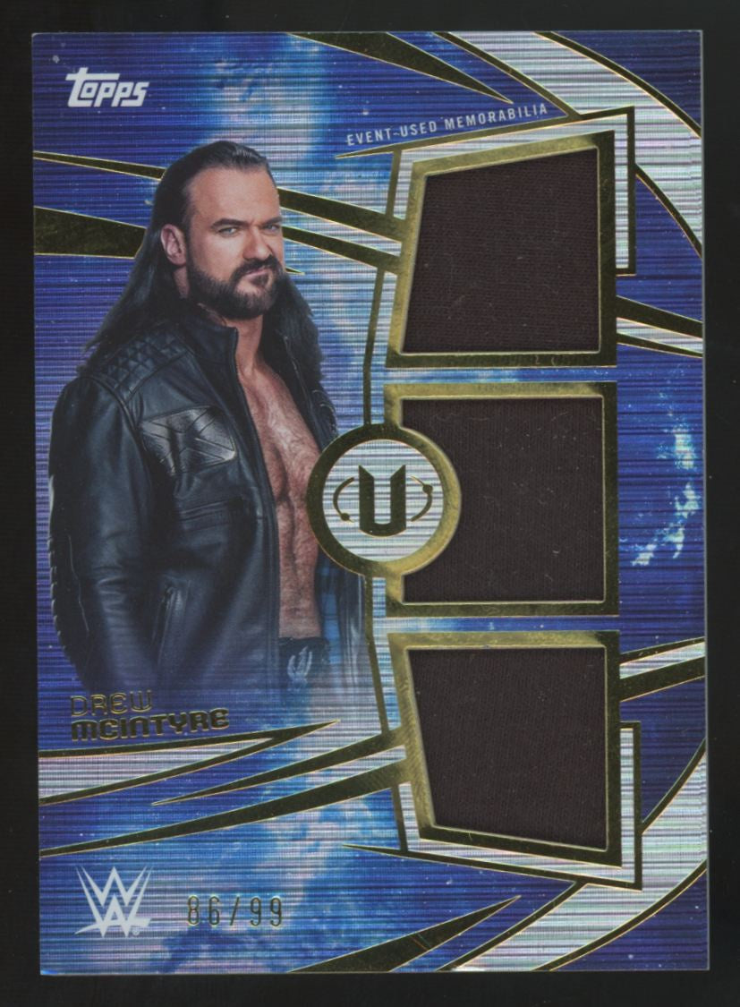 2025 Topps WWE Universe Drew McIntyre Triple Superstar Patch /99 #TRS-DMI