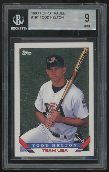 1993 Topps Traded Todd Helton RC Team USA #19T BGS 9