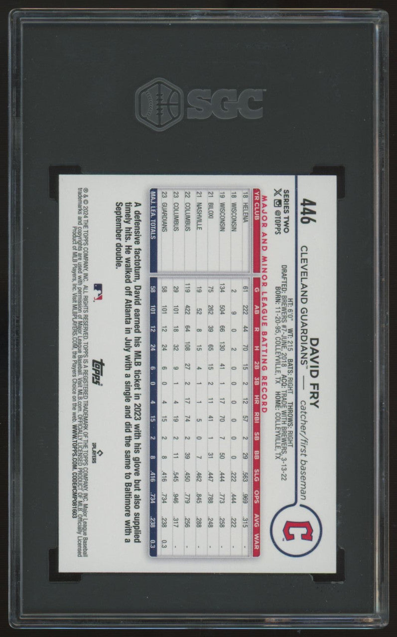 2024 Topps David Fry Statue Of Liberty #446 SGC 10