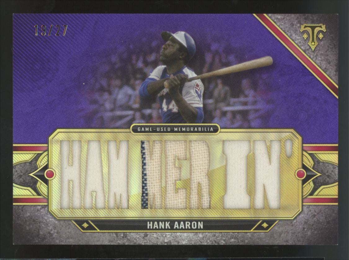 2024 Topps Triple Threads Hank Aaron Amethyst Relic Legend Patch #RL-HA