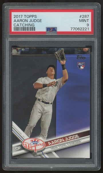 2017 Topps Aaron Judge RC Catching #287 PSA 9