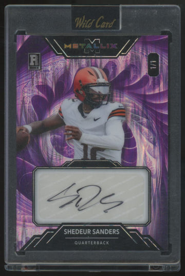 2025 Wild Card Metallix Shedeur Sanders RC Purple Auto 1/1 #WMFA-SS