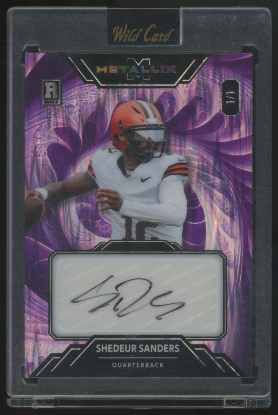 2025 Wild Card Metallix Shedeur Sanders RC Purple Auto 1/1 #WMFA-SS
