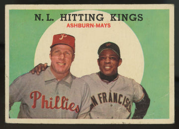 1959 Topps Richie Ashburn, Willie Mays #317 G/VG