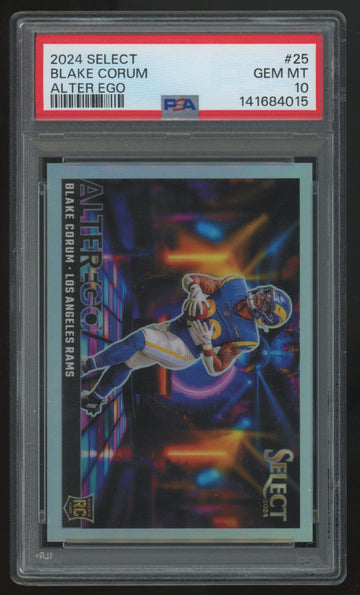 2024 Panini Select Blake Corum RC Alter Ego SSP #25 PSA 10