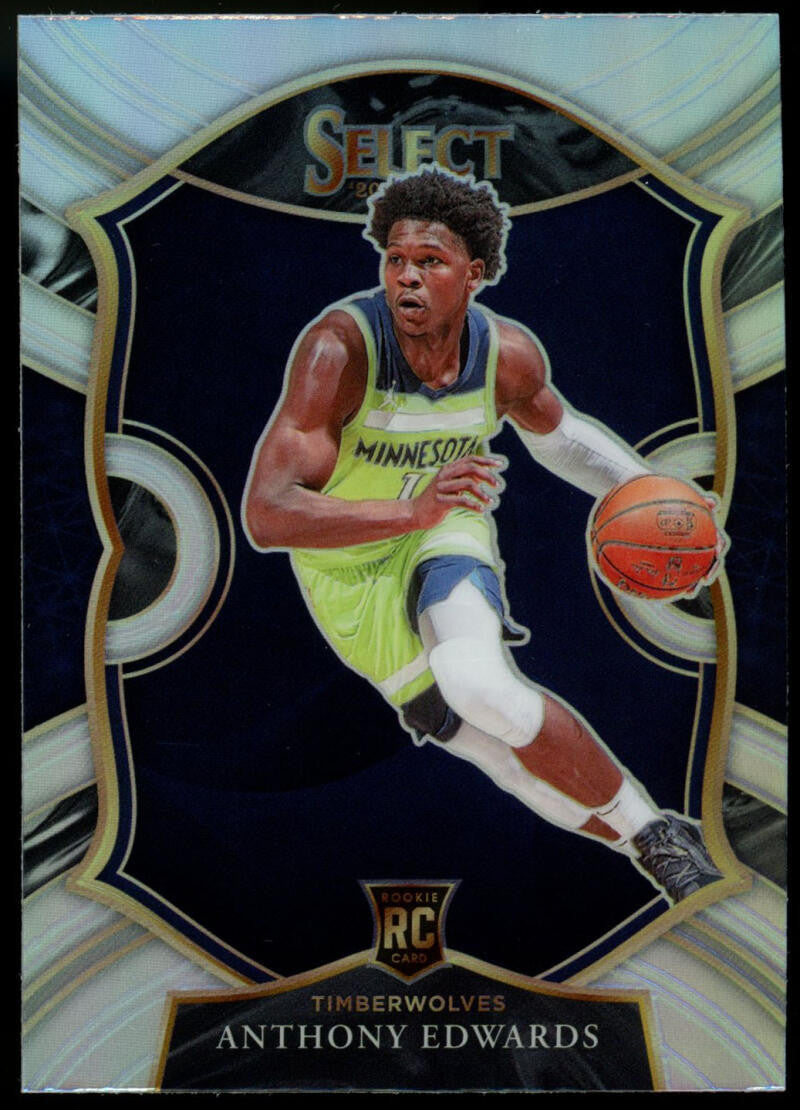 2020-21 Panini Select Anthony Edwards Silver Prizm RC #61