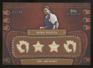 2010 Topps Sterling Mike Piazza Legendary Leather Sepia Quad Patch /10 #4LLR-28