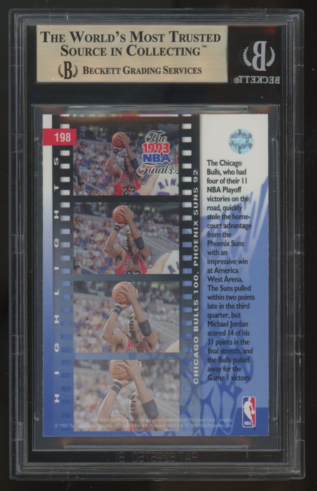 1993-94 Upper Deck Michael Jordan NBA Finals #198 BGS 9.5 *531