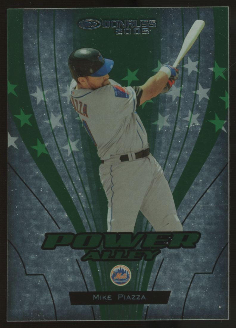 2005 Donruss Baseball Mike Piazza Power Alley Green /25 #PA-19