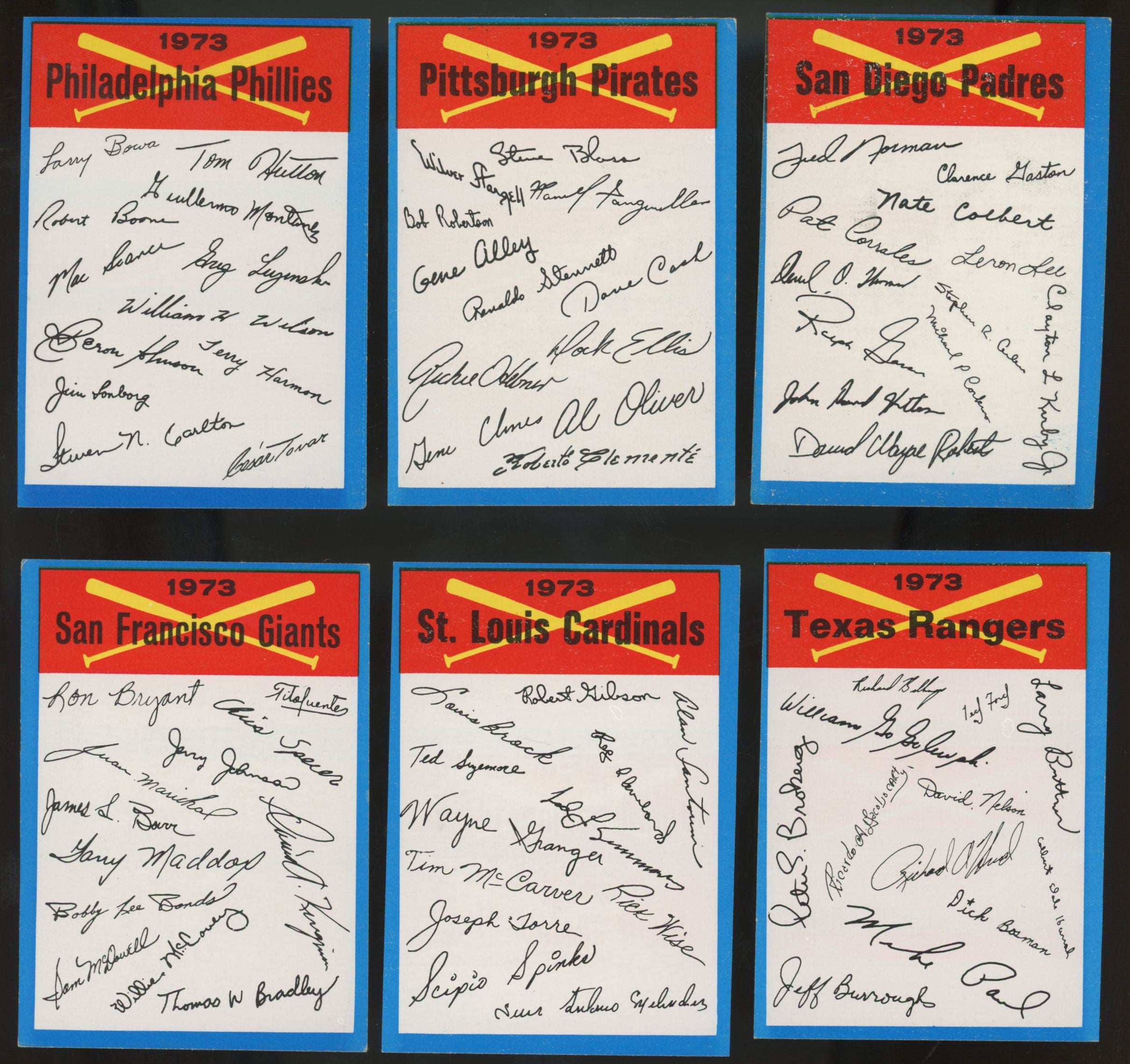 1973 Topps Baseball Team Checklist Set EX/MT Unmarked
