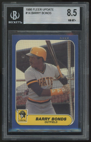 1986 Fleer Update Barry Bonds RC #U-14 BGS 8.5 *852