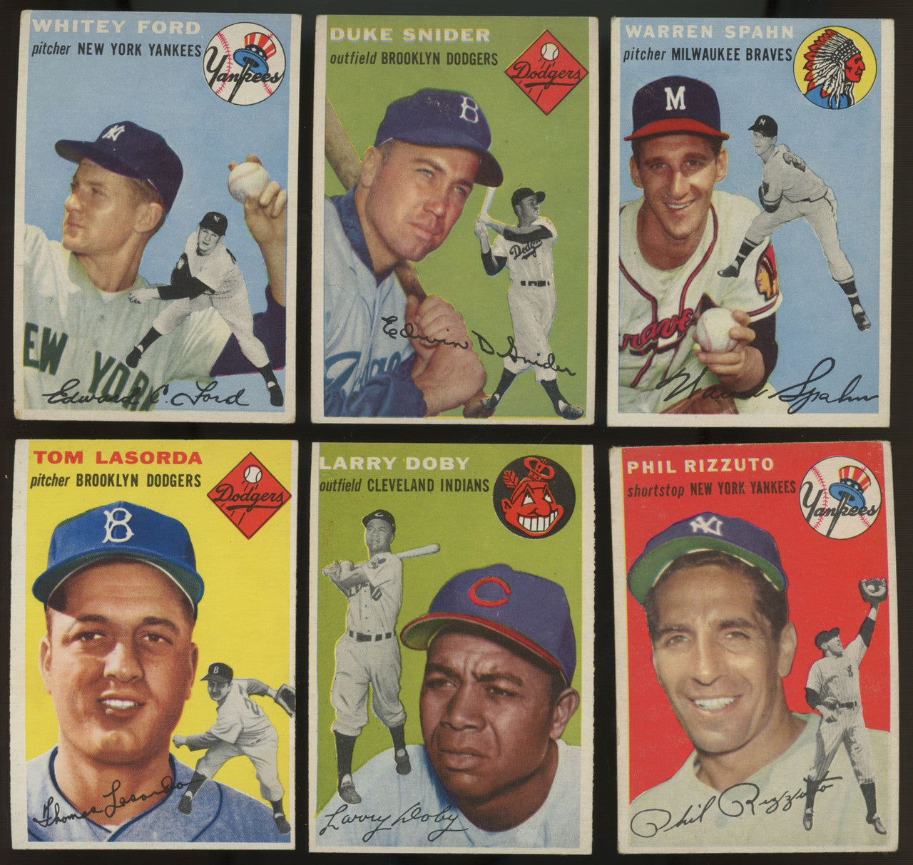1954 Topps Baseball Near Complete Set 247/250 Missing Aaron & Banks VG/EX-EX