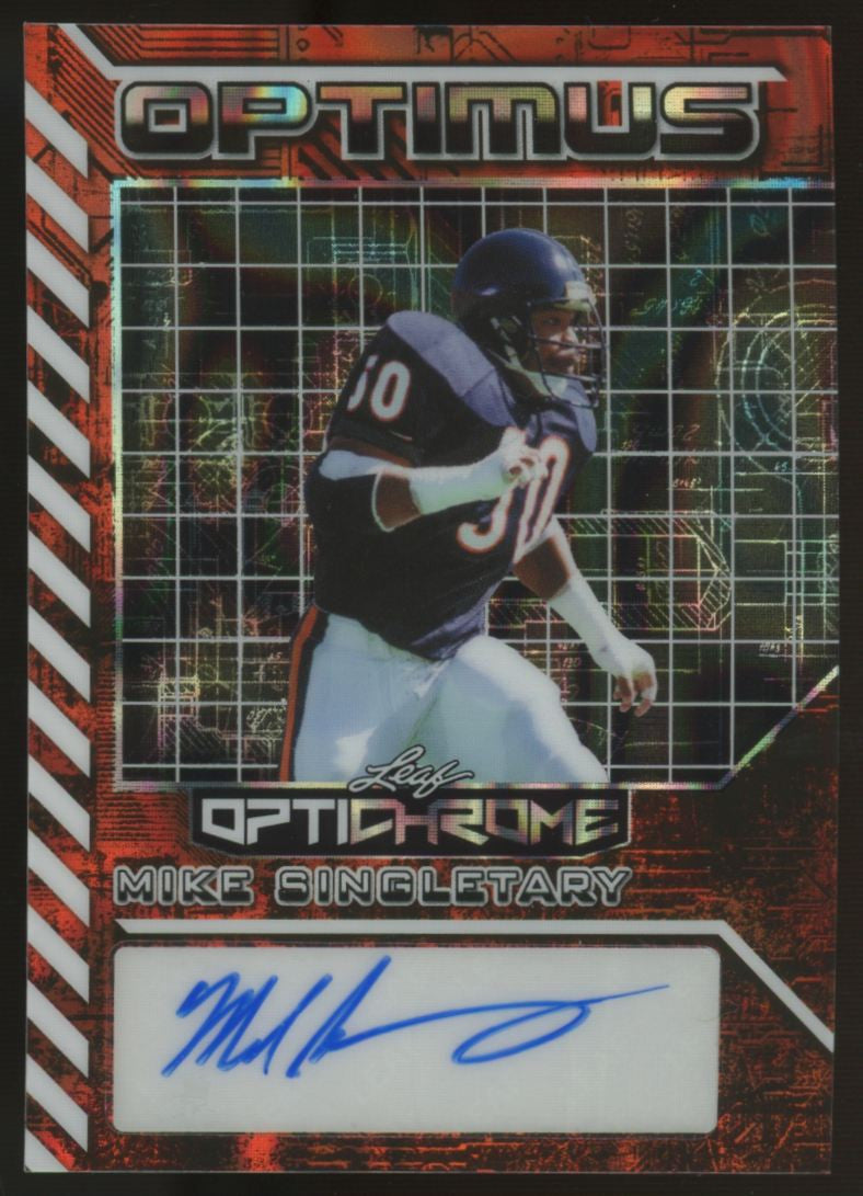 2025 Leaf Optichrome Mike Singletary Optimus Auto 1/1 #OA-MS1