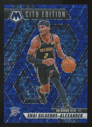 2024-25 Panini Mosaic Shai Gilgeous-Alexander City Edition Fast Break Blue /85 #289