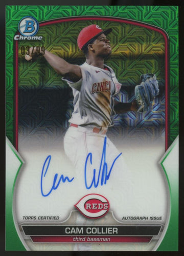 2023 Bowman Chrome Mega Cam Collier Auto Green /99 #BMA-CCR