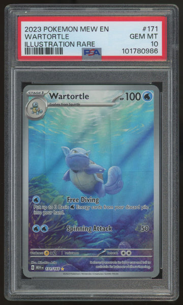 2023 Pokemon Wartortle 151 Illustration Rare #171 PSA 10