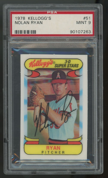 1978 Kellogg's Nolan  Ryan 3-D Super Stars #51 PSA 9