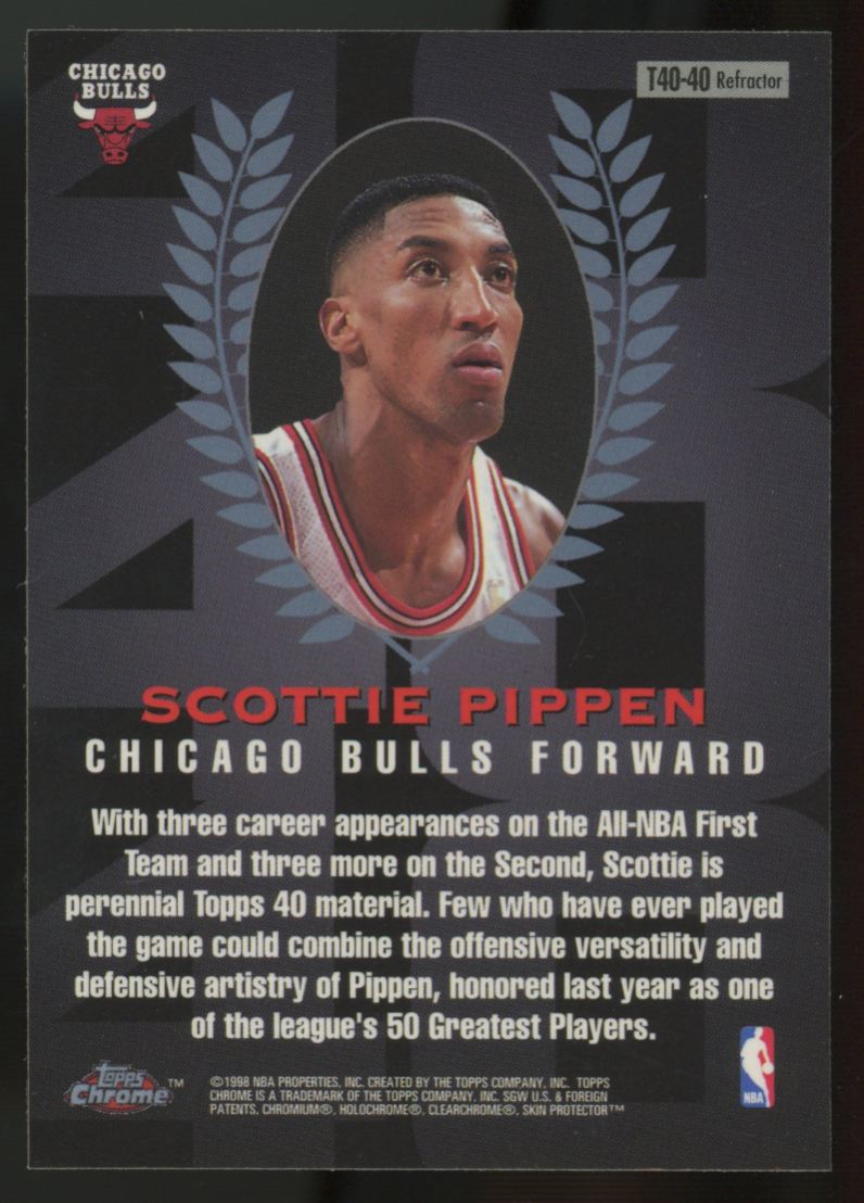 1998-99 Topps Chrome Scottie Pippen Topps 40 Refractor #T40-40