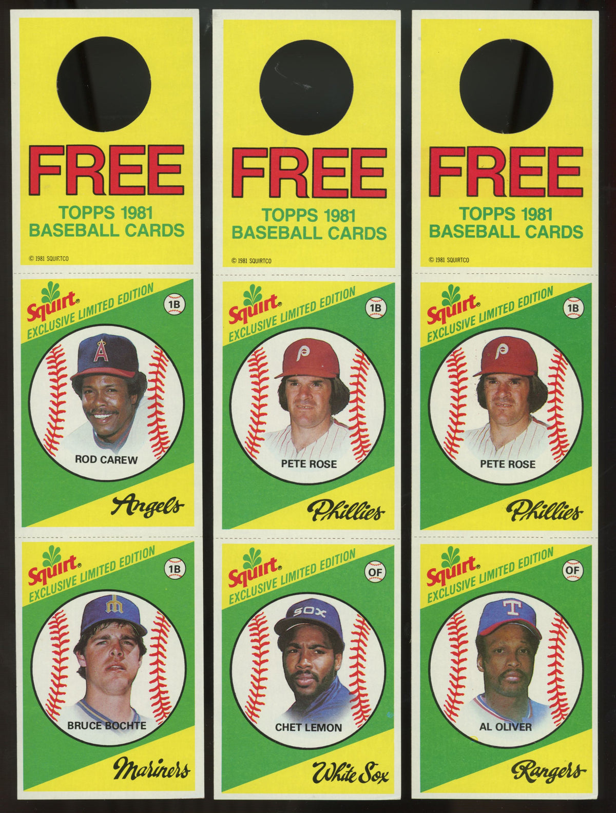 1981 Topps Squirt Baseball 22 Panel Complete Set (33/33)