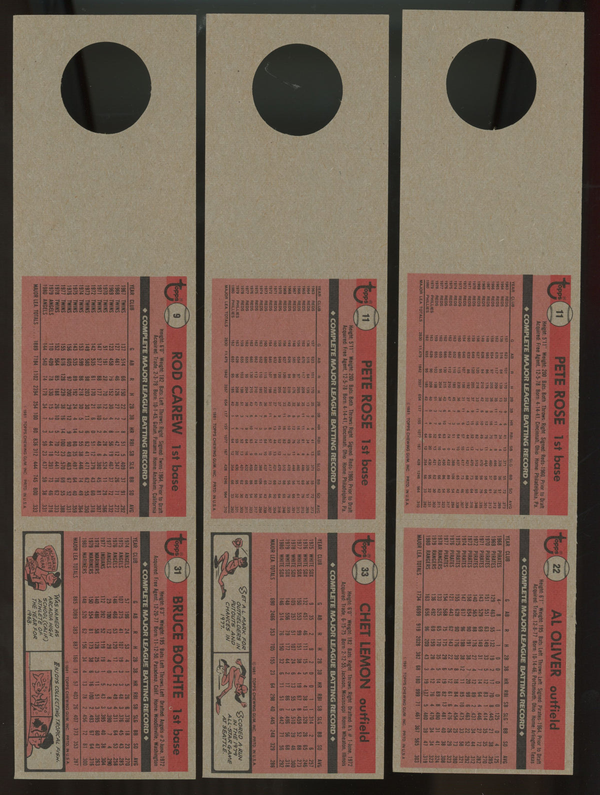 1981 Topps Squirt Baseball 22 Panel Complete Set (33/33)