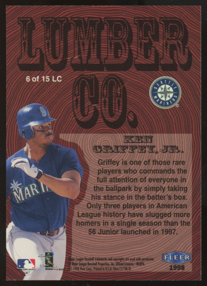 1998 Fleer Tradition Ken Griffey Jr. Lumber Company #6