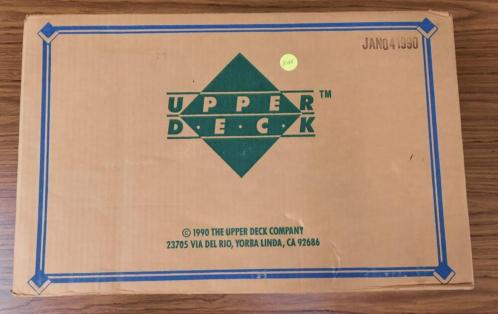 SOLD 12162 1990 Upper Deck Baseball Sealed Case 20 x 36ct Boxes