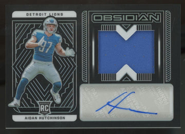2022 Panini Obsidian Aidan Hutchinson RC Jersey Patch Auto RPA /175 #202