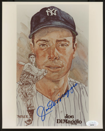 Joe DiMaggio Signed Autographed 8x10 Photo by Perez JSA *574