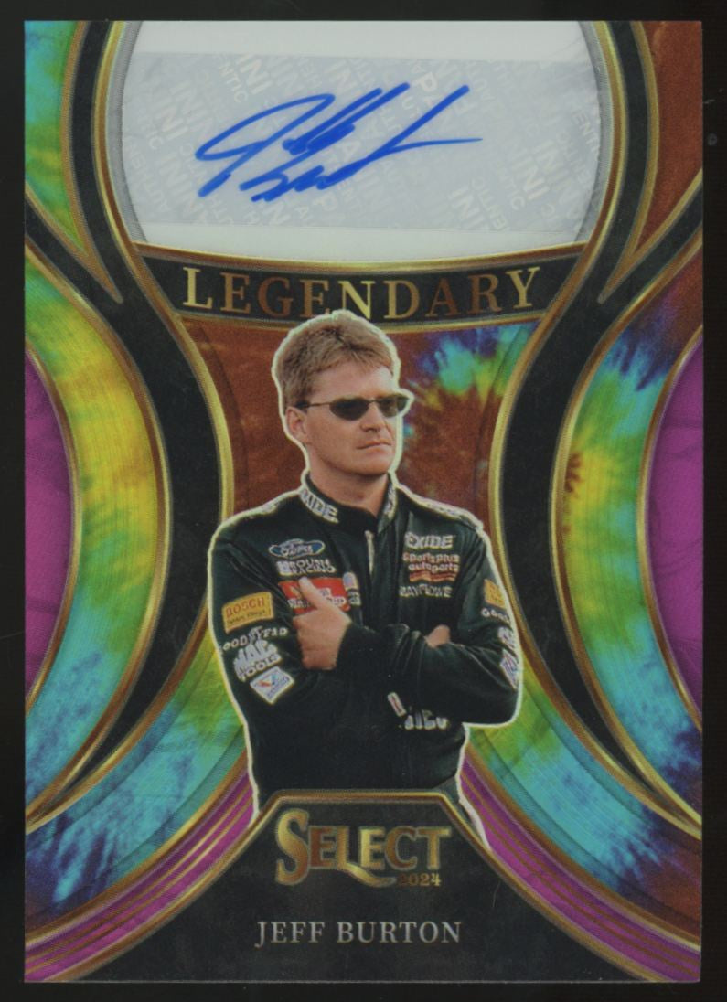 2024 Panini Select Jeff Burton Legendary Tie-Dye Prizm Auto /25 #LS-JBT
