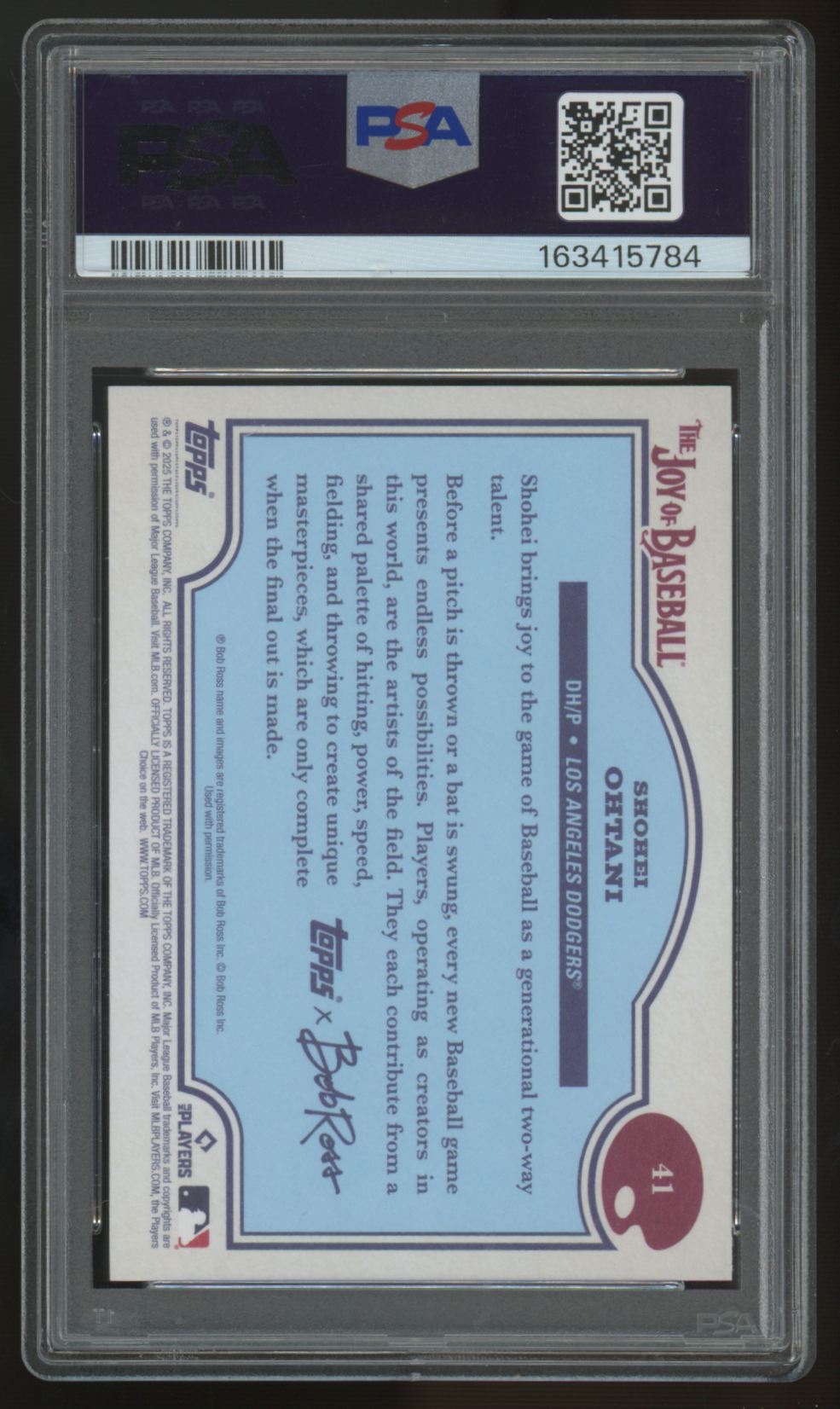 2025 Topps X Bob Ross Shohei Ohtani #41 PSA 9 *784