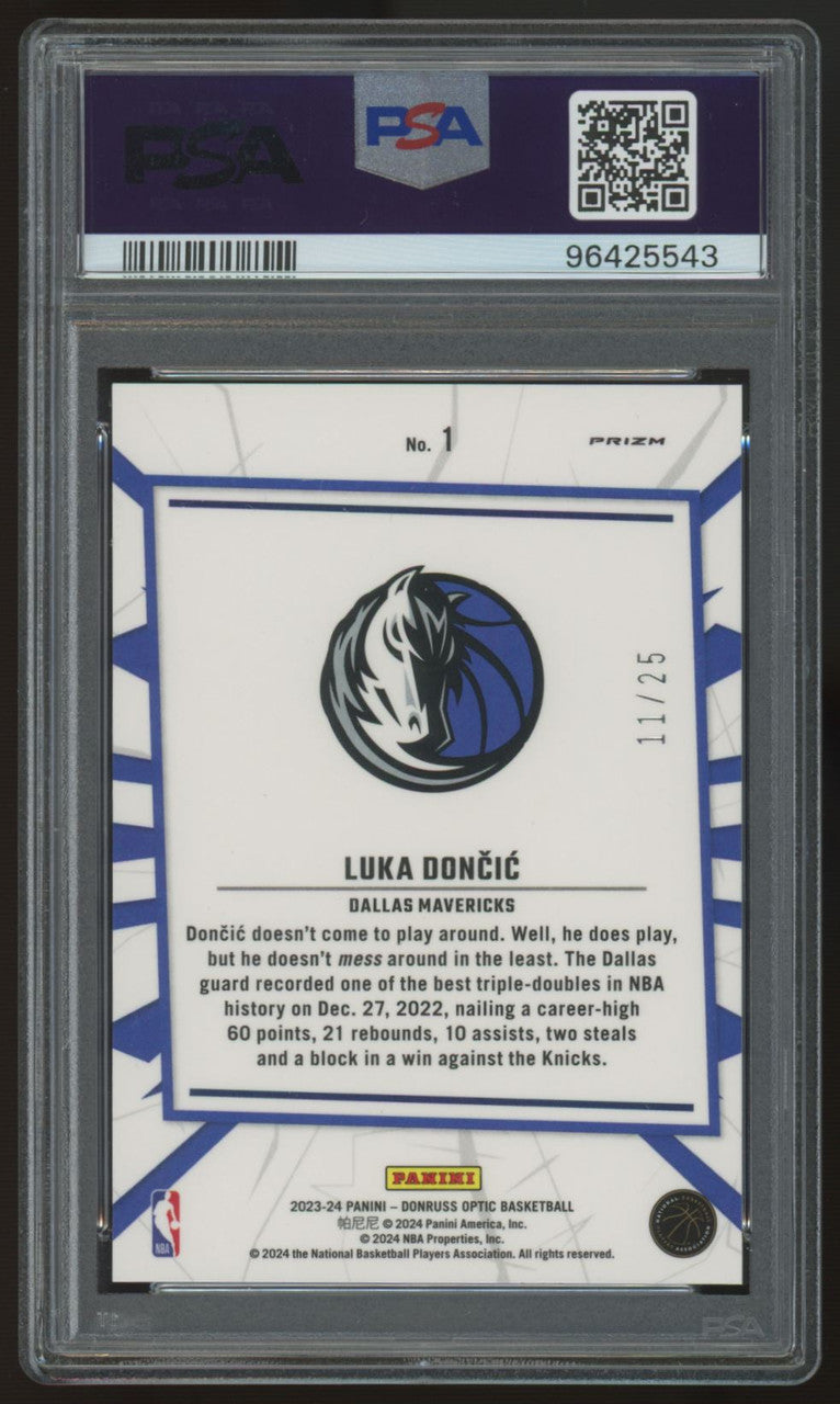 2023 Donruss Optic Luka Doncic My House Pink /25 #1 PSA 9