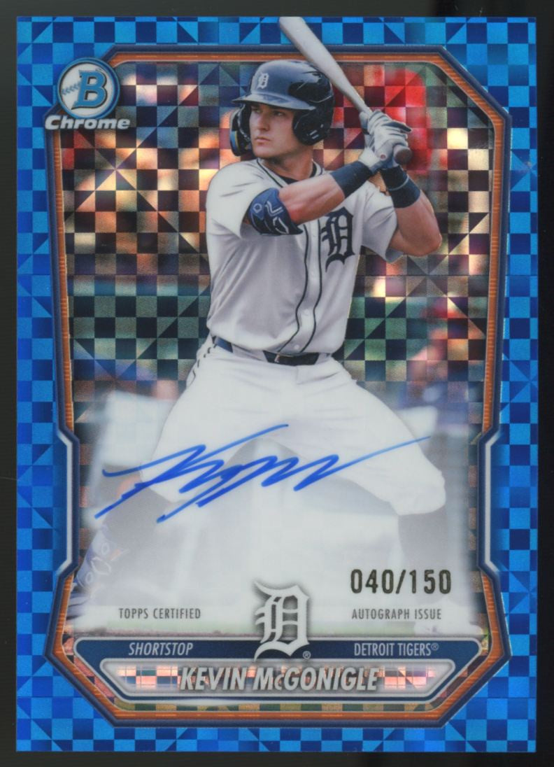 2026 Bowman Chrome Kevin McGonigle Prospect Blue X-Fractor Auto /150 #CPA-KMC
