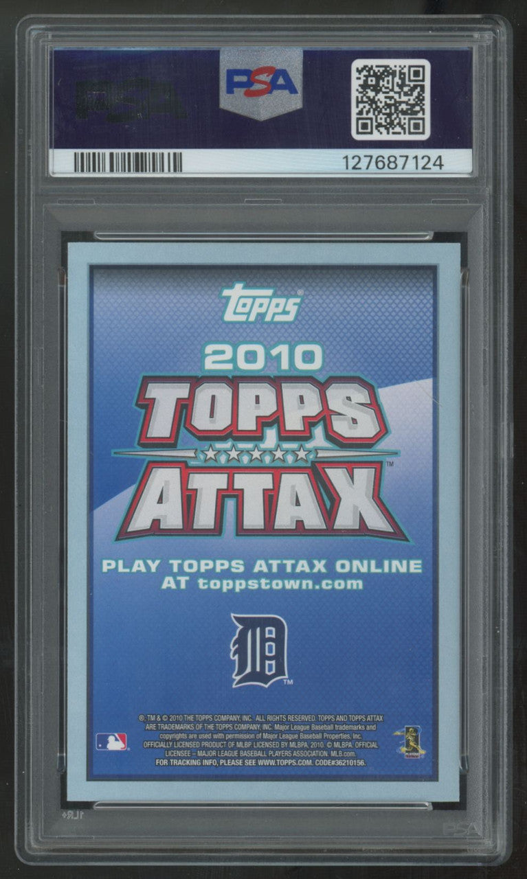 2010 Topps Attax Justin Verlander Code Card PSA 10 *124