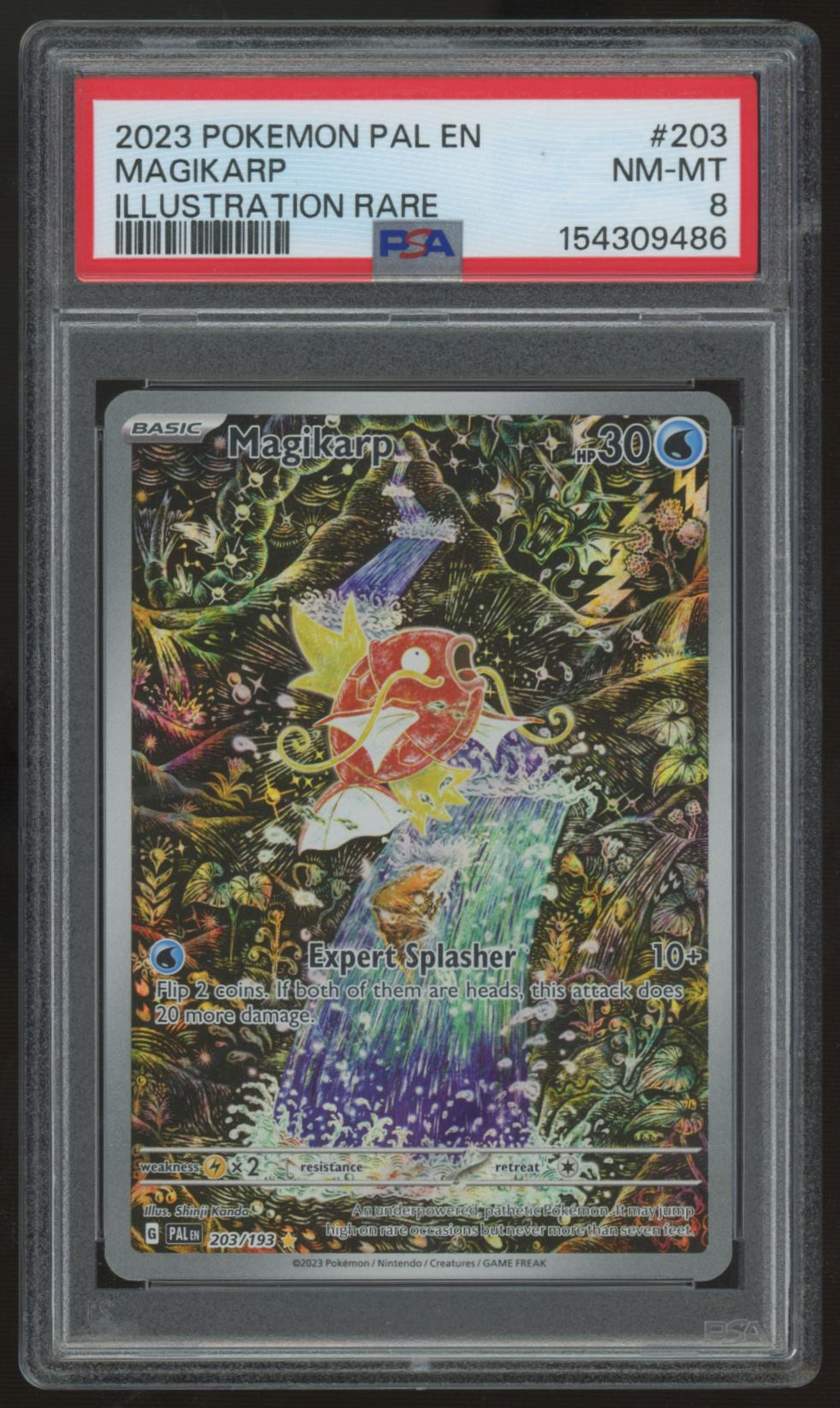 2023 Pokemon Magikarp Paldea Evolved Illustration Rare #203 PSA 8