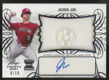 2021 Leaf Trinity Jackson Jobe RC Patch Auto RPA /10 #PA-JJ1