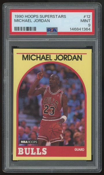 1990-91 NBA Hoops Superstars Michael Jordan #12 PSA 9