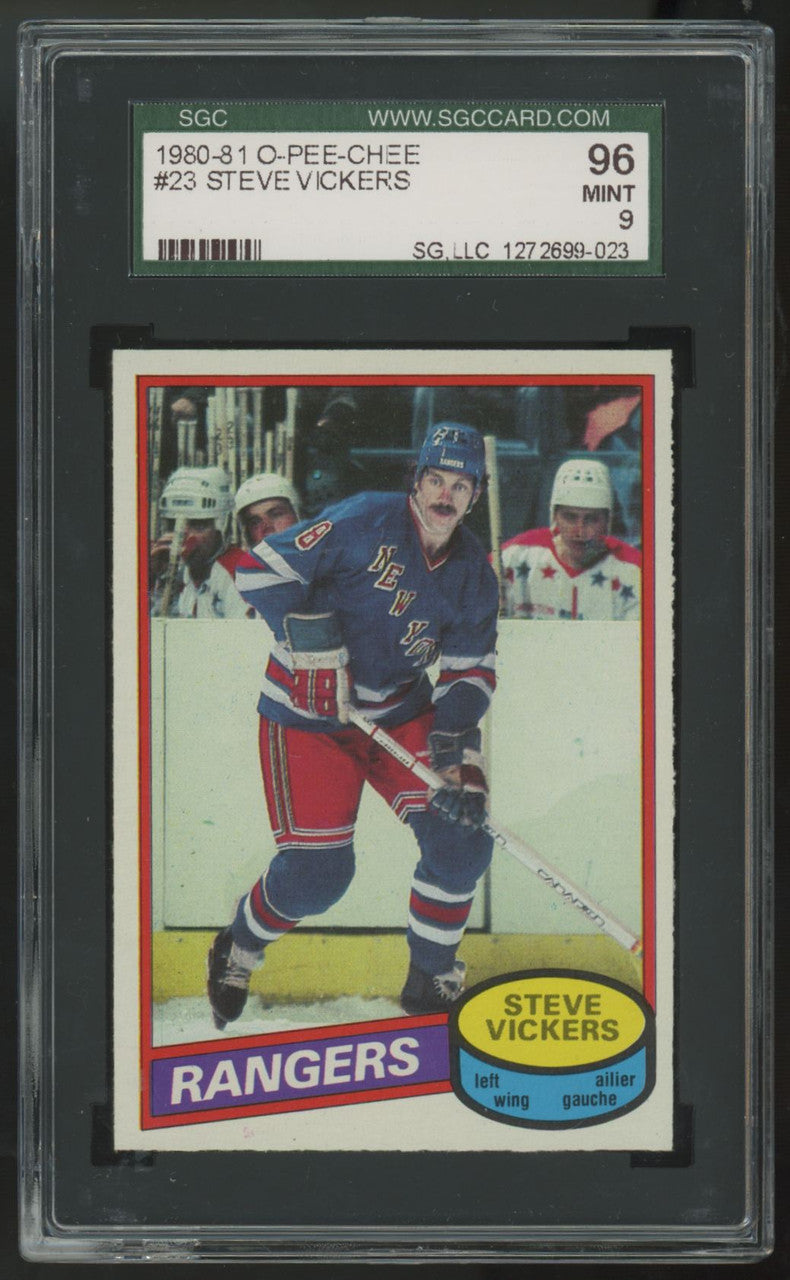 1980-81 O-Pee-Chee Steve Vickers #23 SGC 9