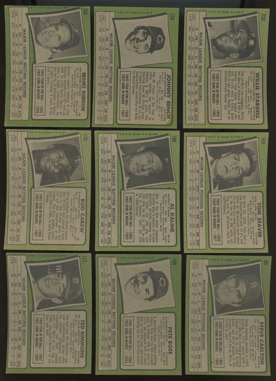 1971 Topps Baseball Series 1-4 Near Complete Set (522/523) VG-EX
