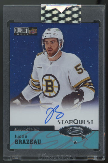 2024-25 Upper Deck Clear Cut Justin Brazeau StarQuest Auto #CSA-JB