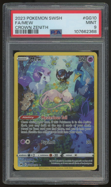 2023 Pokemon Mew Crown Zenith Full Art #GG10 PSA 9 (B)