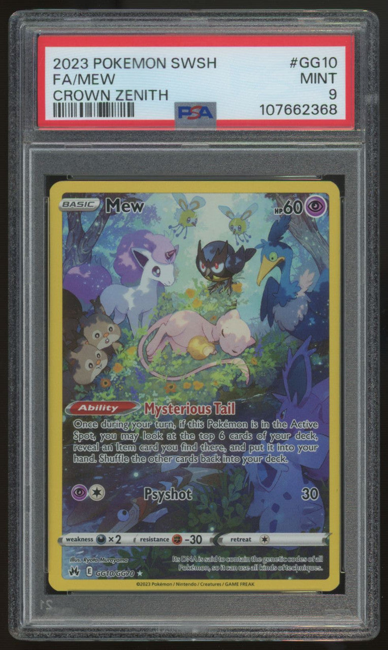 2023 Pokemon Mew Crown Zenith Full Art #GG10 PSA 9 (B)