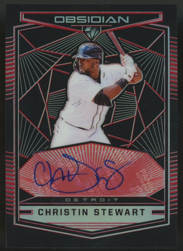 2019 Obsidian Christin Stewart Auto Red /25 #OA-CS