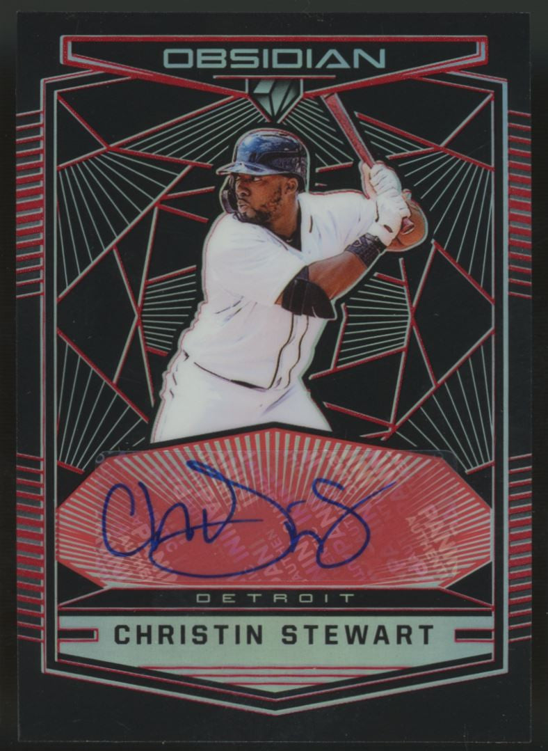 2019 Obsidian Christin Stewart Auto Red /25 #OA-CS
