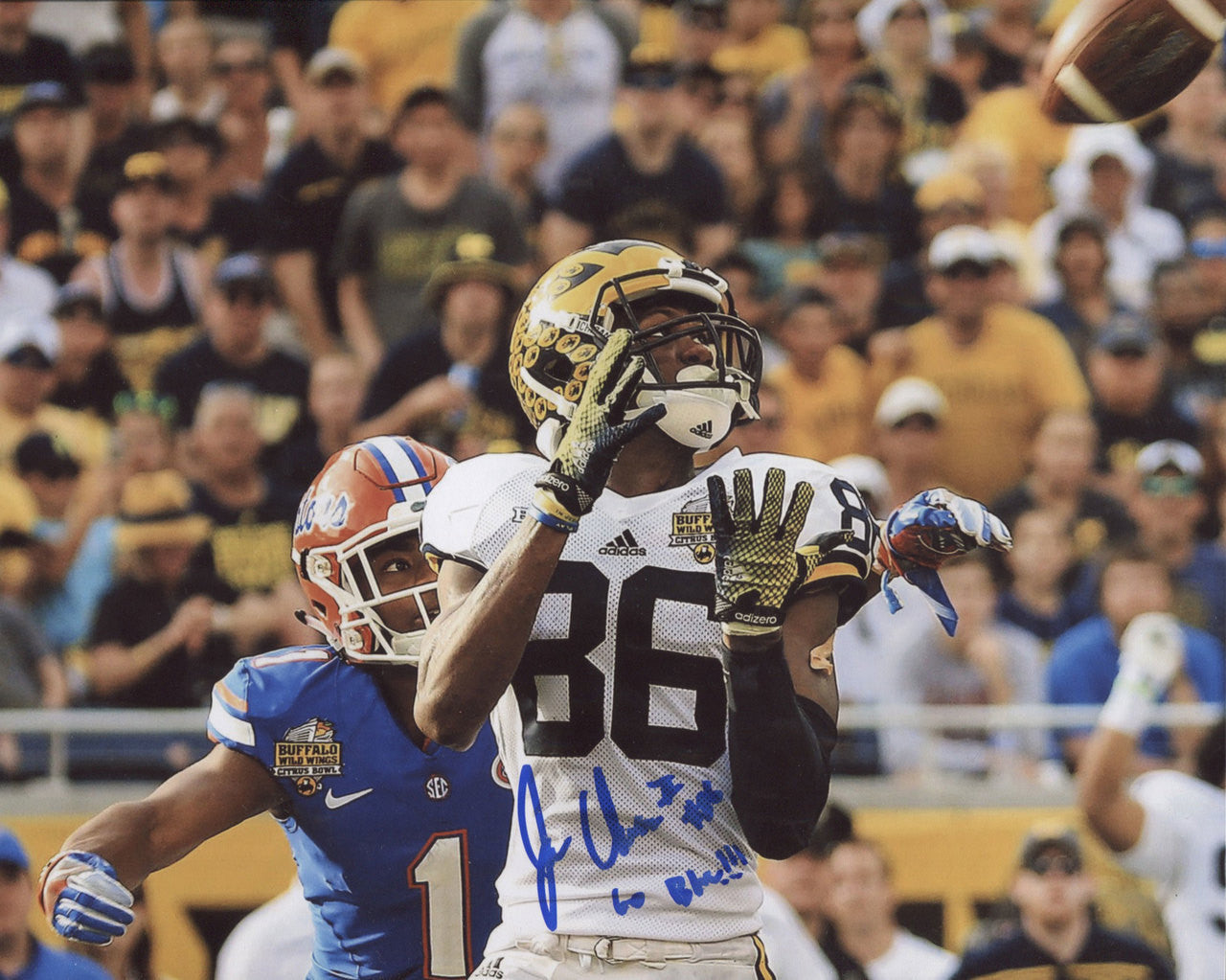 Jehu Chesson Autographed Inscribed 8x10 Photograph - Catch