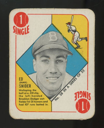 1951 Topps Red Back Duke Snider #38 VG