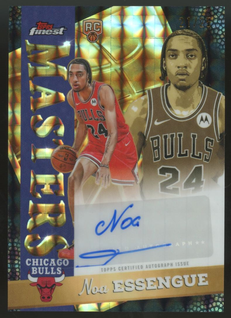 2025-26 Topps Finest Noa Essengue RC Masters Black Geometric Auto /25 #MA-NE