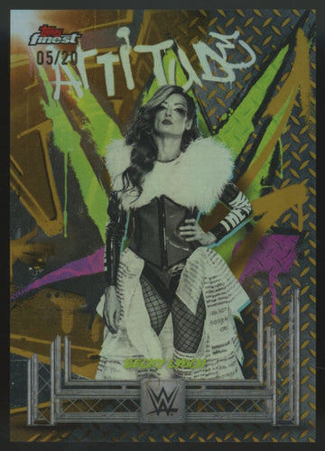 2025 Topps Finest WWE Becky Lynch Rare Gold Refractor /20 #263