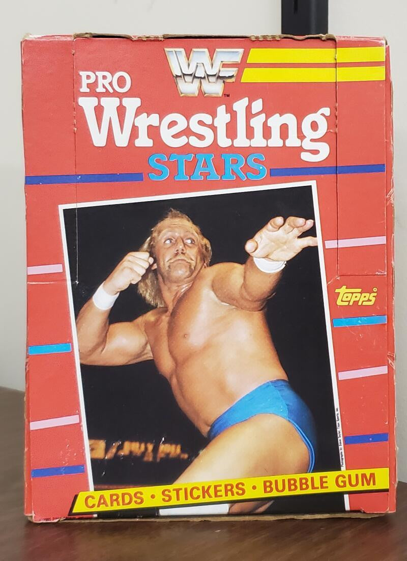 1985 Topps WWF Wrestling Box with 4 packs