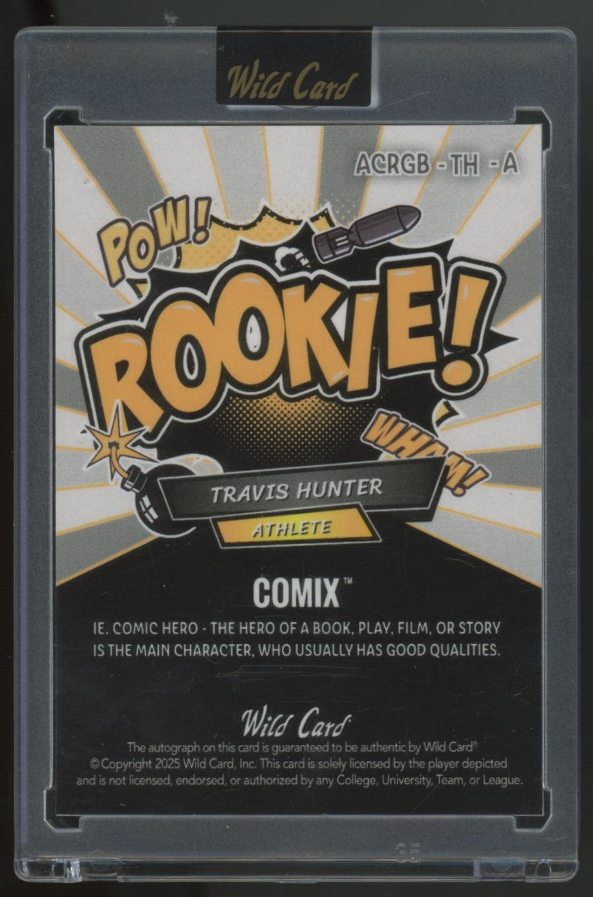 2025 Wild Card Comix Travis Hunter RC Auto 1/1 #ACRGB-TH-A