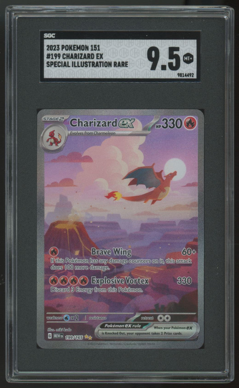 2023 Pokemon Charizard ex 151 Special Illustration Rare #199 SGC 9.5
